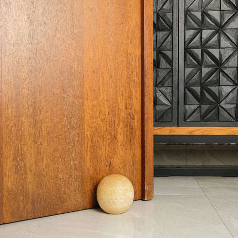 Floor onyx door stop